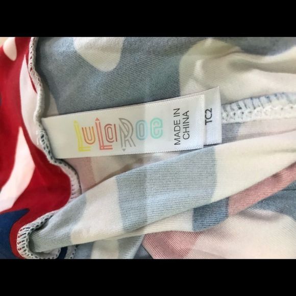 LULAROE Americana camo Leggings Size TC2 NWOT HTF - Picture 3 of 5